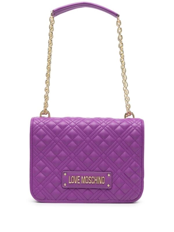 22359153_52761527_1000.jpg Love Moschino logo-plaque quilted shoulder bag
