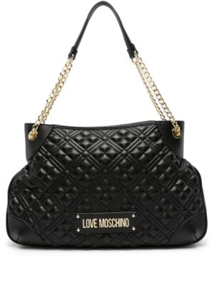22363645_52291253_1000.jpg Love Moschino logo-plaque quilted tote bag