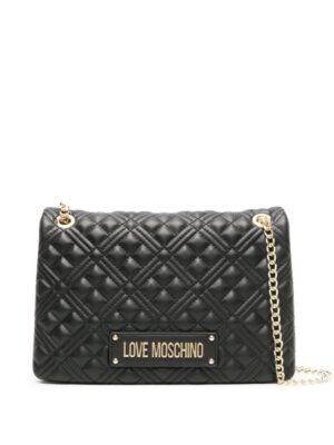 22363850_52297606_1000.jpg Love Moschino logo-plaque quilted shoulder bag