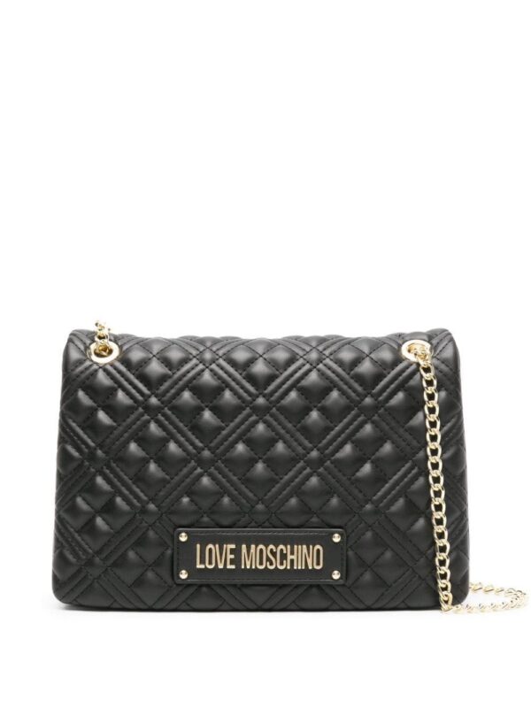 22363850_52297606_1000.jpg Love Moschino logo-plaque quilted shoulder bag
