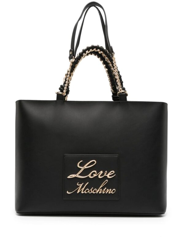 22364625_52292961_1000.jpg Love Moschino logo-plaque tote bag