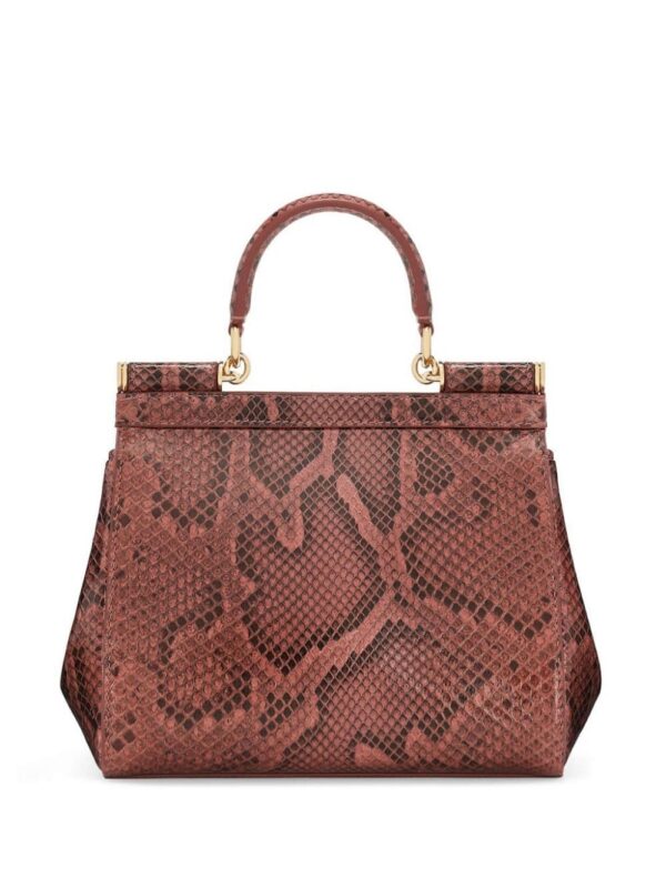 Dolce & Gabbana Sicily snakeskin-effect top-handle bag