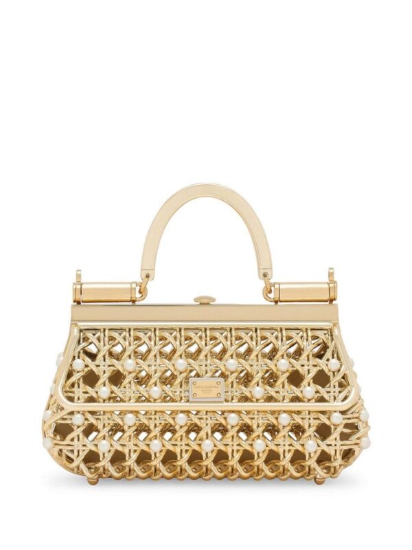 22371694_52816459_1000.jpg Dolce & Gabbana pearl-embellished caged tote bag