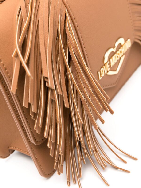 22402591_52395886_1000.jpg Love Moschino logo-plaque fringed shoulder bag