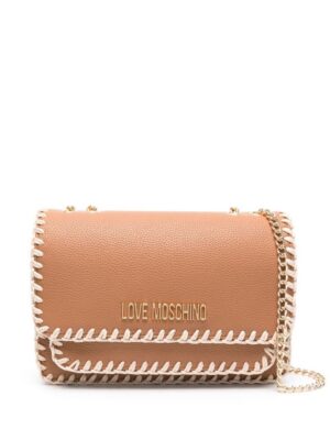 22403421_52396769_1000.jpg Love Moschino logo-lettering grained shoulder bag