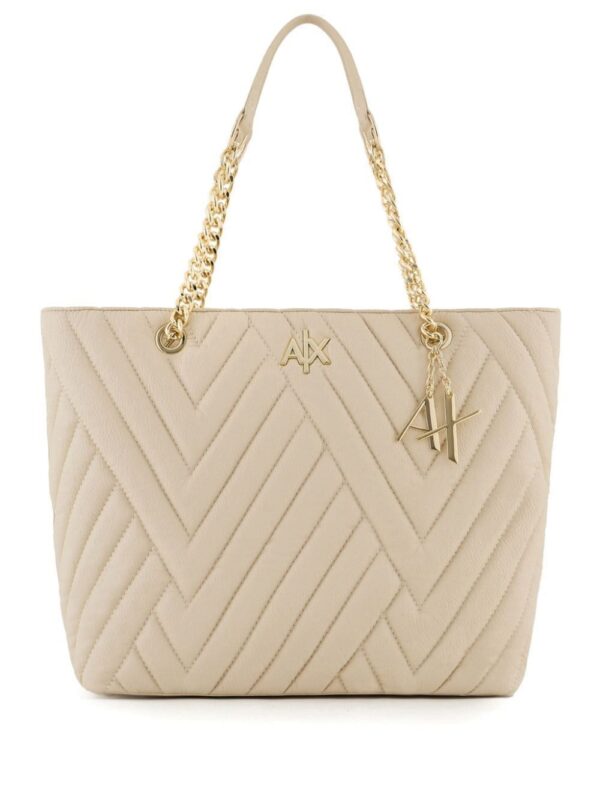 22407365_52608863_1000.jpg Armani Exchange logo-plaque quilted tote bag