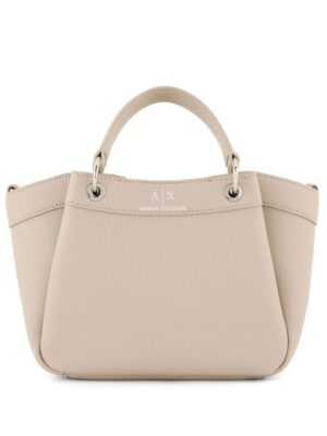 22407424_52608668_1000.jpg Armani Exchange logo-stamp pebble-texture tote bag