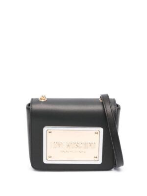 22465195_52400583_1000.jpg Love Moschino logo-plaque leather cross body bag