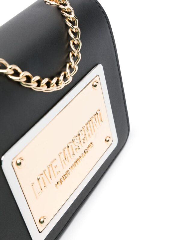 22465195_52400587_1000.jpg Love Moschino logo-plaque leather cross body bag