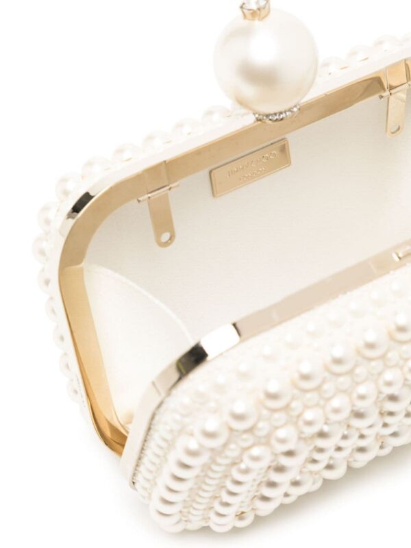 Jimmy Choo Cloud pearl-embellished clutch bag