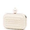 Jimmy Choo Cloud pearl-embellished clutch bag