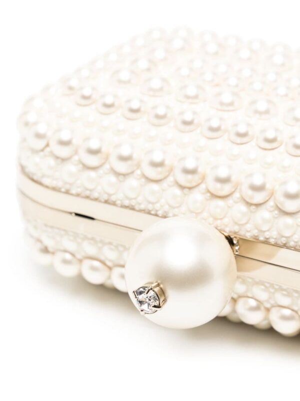 Jimmy Choo Cloud pearl-embellished clutch bag