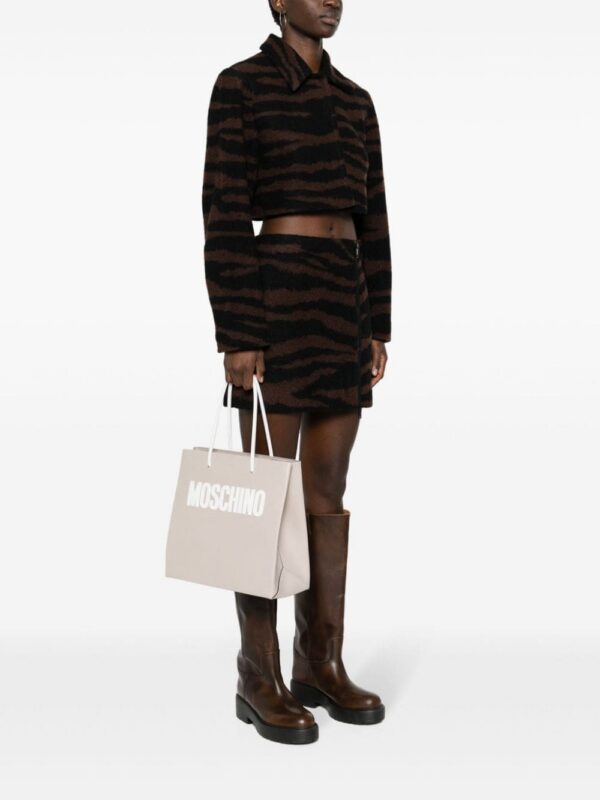 Moschino raised logo tote bag