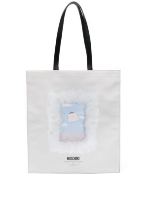 22498239_52463838_1000.jpg Moschino Cloud with Handle and Padlock-print shoulder bag