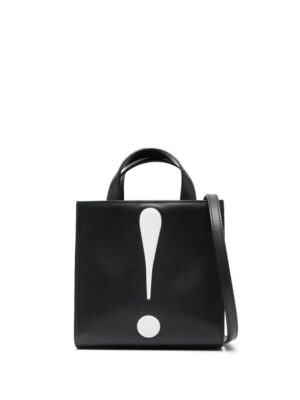 Moschino exclamation point tote bag
