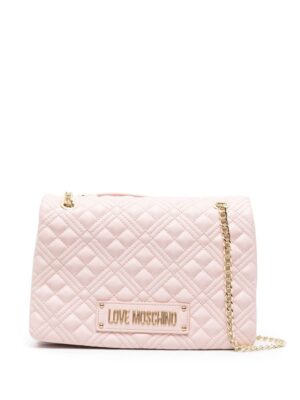 22535744_52542144_1000.jpg Love Moschino logo-plaque quilted shoulder bag