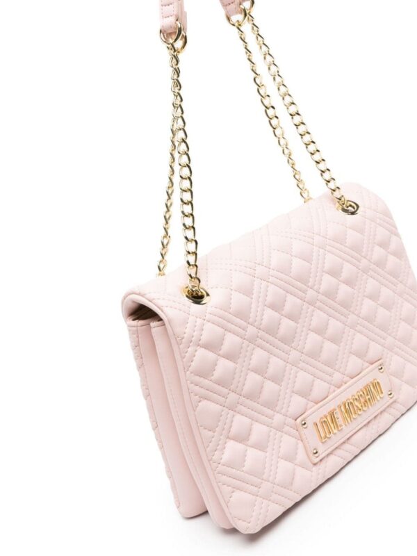 Love Moschino logo-plaque quilted shoulder bag