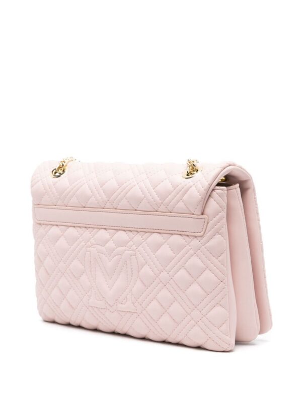 Love Moschino logo-plaque quilted shoulder bag
