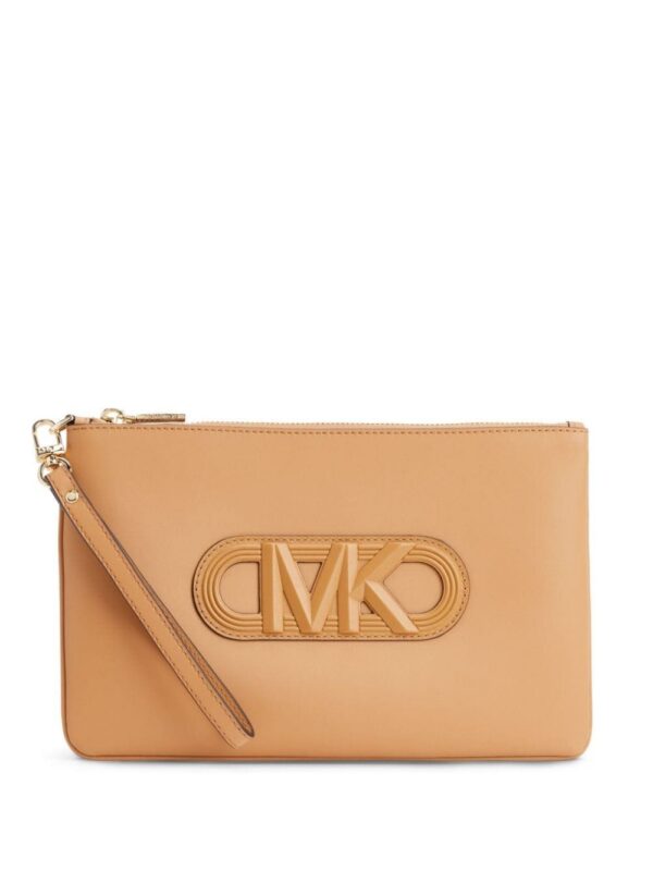 22545546_53864745_1000.jpg Michael Kors logo-embossed leather clutch