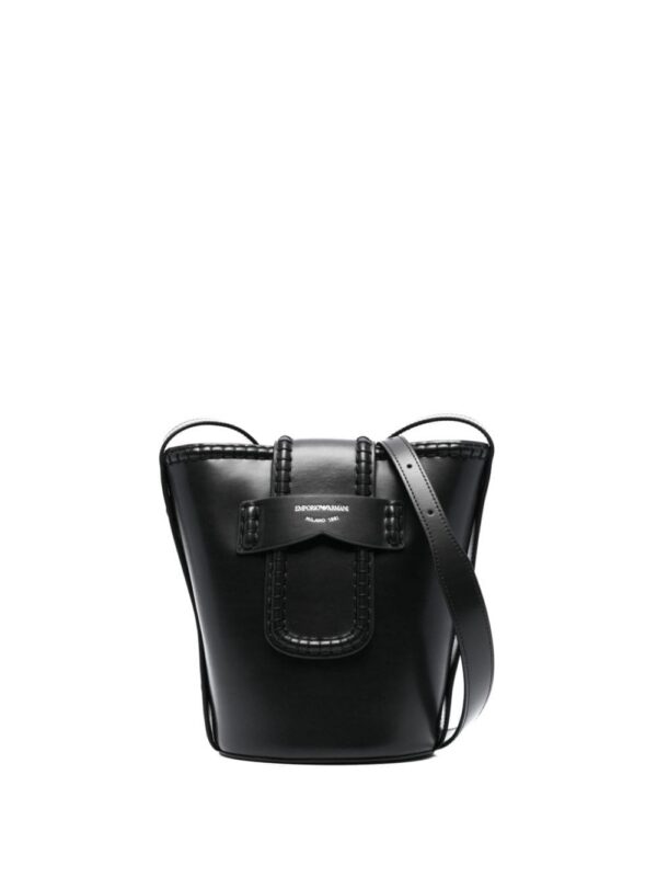 22584136_52610020_1000.jpg Emporio Armani logo-stamp leather bucket bag