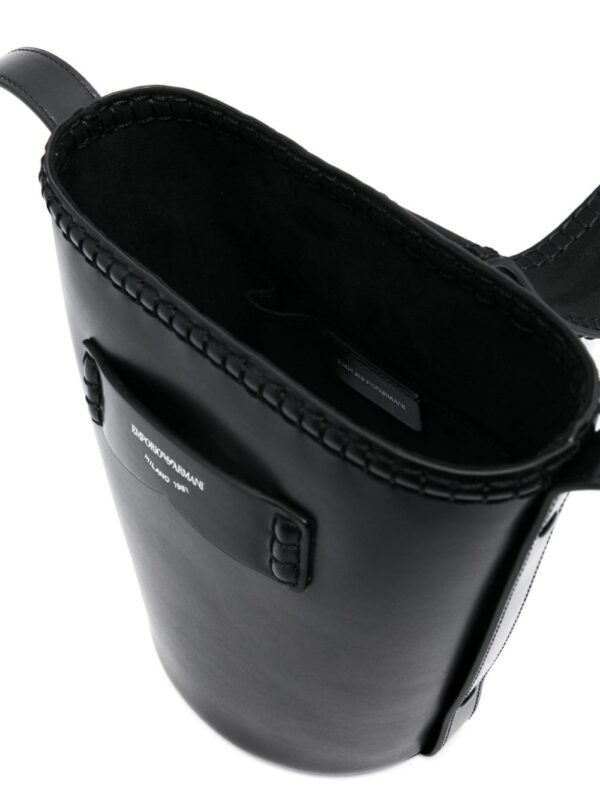 22584136_52610031_1000.jpg Emporio Armani logo-stamp leather bucket bag