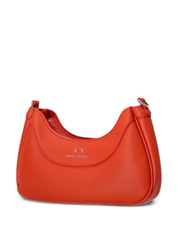 Armani Exchange debossed-logo leather shoulder bag