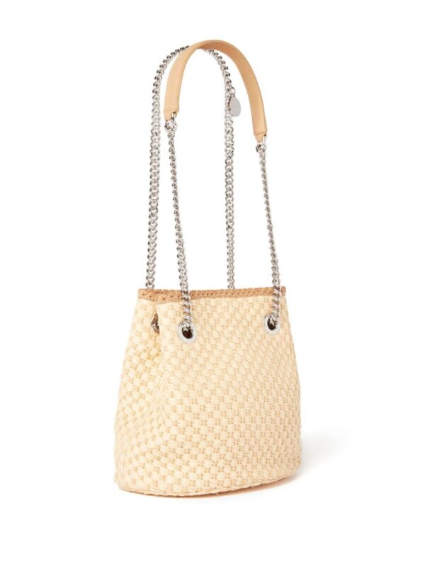 Stella McCartney Falabella raffia bucket bag