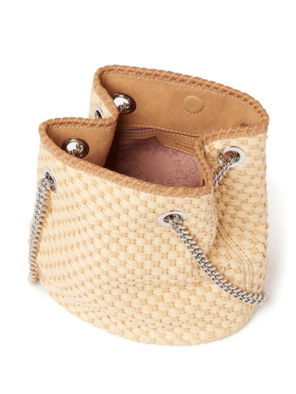 Stella McCartney Falabella raffia bucket bag
