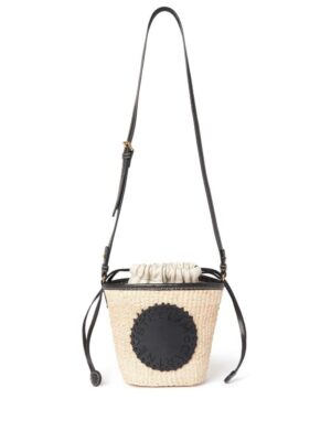 22608280_52923314_1000.jpg Stella McCartney logo-appliqué abaca bucket bag