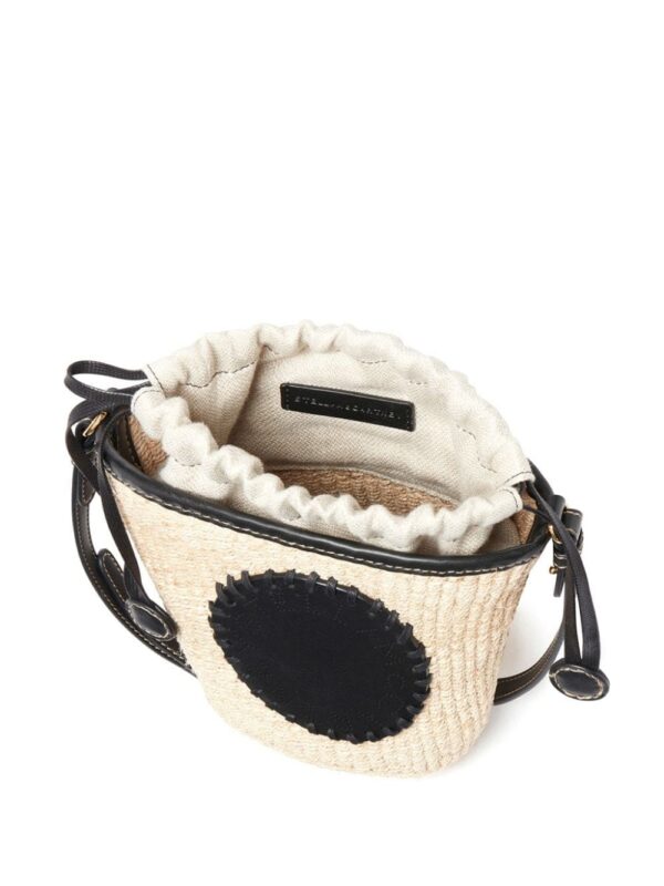 22608280_52923317_1000.jpg Stella McCartney logo-appliqué abaca bucket bag