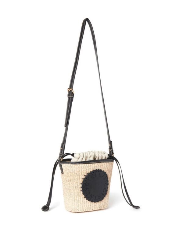 22608280_52923319_1000.jpg Stella McCartney logo-appliqué abaca bucket bag