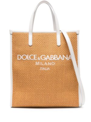 22664398_52730438_1000.jpg Dolce & Gabbana logo-embroidered tote bag