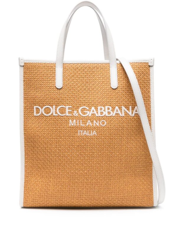 22664398_52730438_1000.jpg Dolce & Gabbana logo-embroidered tote bag