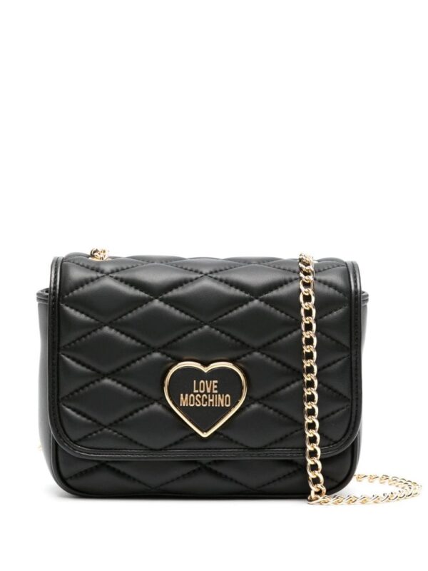22669071_52795224_1000.jpg Love Moschino logo-lettering matelassé crossbody bag