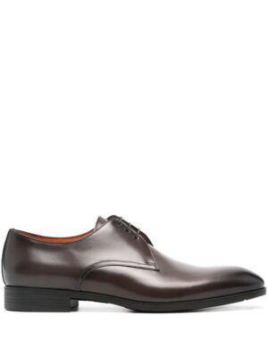 Santoni  round-toe leather Oxford shoes