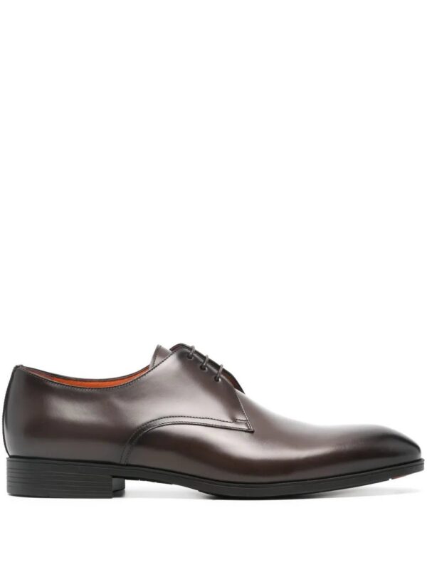 22670577_53131870_1000.jpg Santoni round-toe leather Oxford shoes