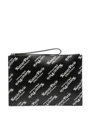 22706692_52795380_1000.jpg Kenzo Kenzogram-print leather clutch bag
