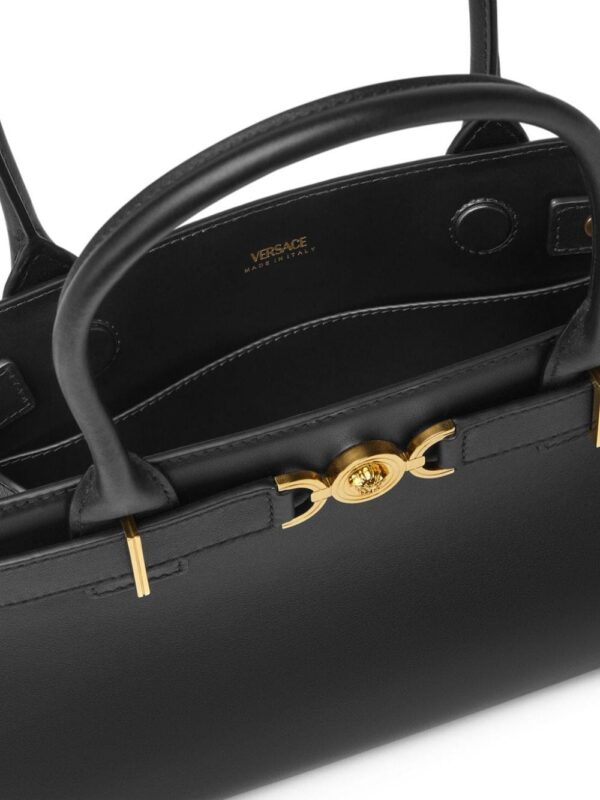 Versace Medusa-plaque leather tote bag
