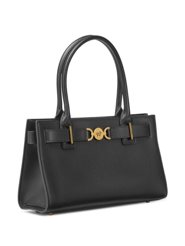 Versace Medusa-plaque leather tote bag