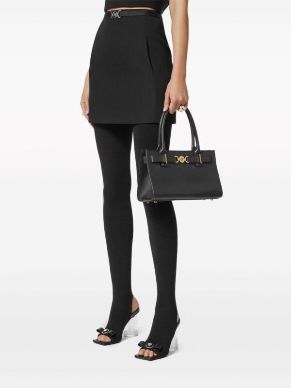 Versace Medusa-plaque leather tote bag