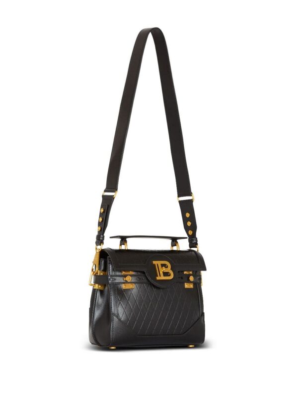 22756210_52765277_1000.jpg Balmain B-Buzz 23 grid-debossed leather tote bag