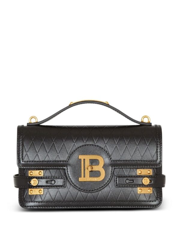 22756246_52765538_1000.jpg Balmain B-Buzz 24 grid-debossed leather tote bag