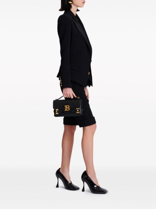22756246_52765539_1000.jpg Balmain B-Buzz 24 grid-debossed leather tote bag