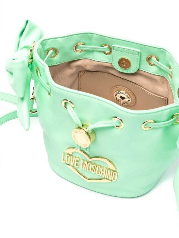 22780825_52854647_1000.jpg Love Moschino logo-plaque bucket bag