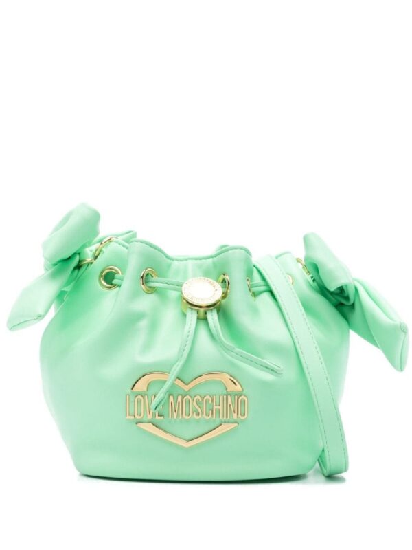 22780825_52854649_1000.jpg Love Moschino logo-plaque bucket bag