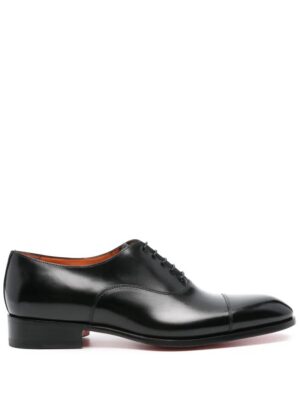 Santoni  polished leather Oxford shoes