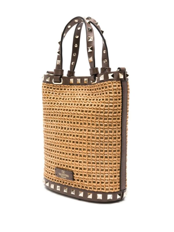 Valentino Garavani mini Rockstud raffia shoulder bag