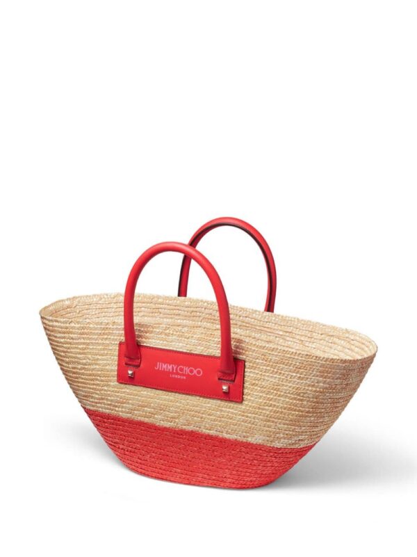 22851461_53060899_1000.jpg Jimmy Choo small logo-print raffia tote bag