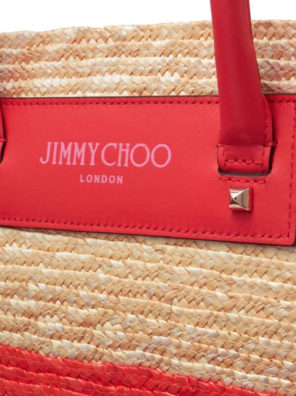22851461_53060915_1000.jpg Jimmy Choo small logo-print raffia tote bag