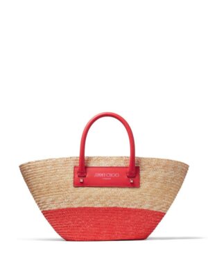 22851461_53060936_1000.jpg Jimmy Choo small logo-print raffia tote bag
